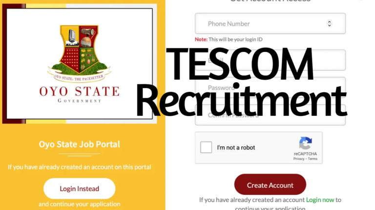 Apply Now: Oyo State Teachers Recruitment portal 2025 | Oyo State TESCOM Recruitment