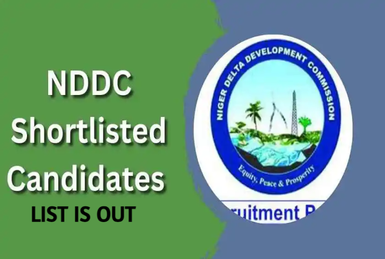 NDDC Shortlisted Candidates 2024/2025 Download Final List