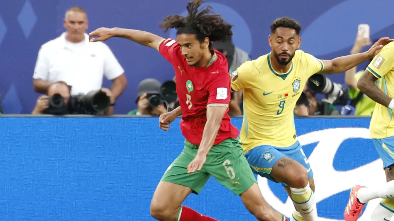 Bouaddi shone against Brazil at the World Cup